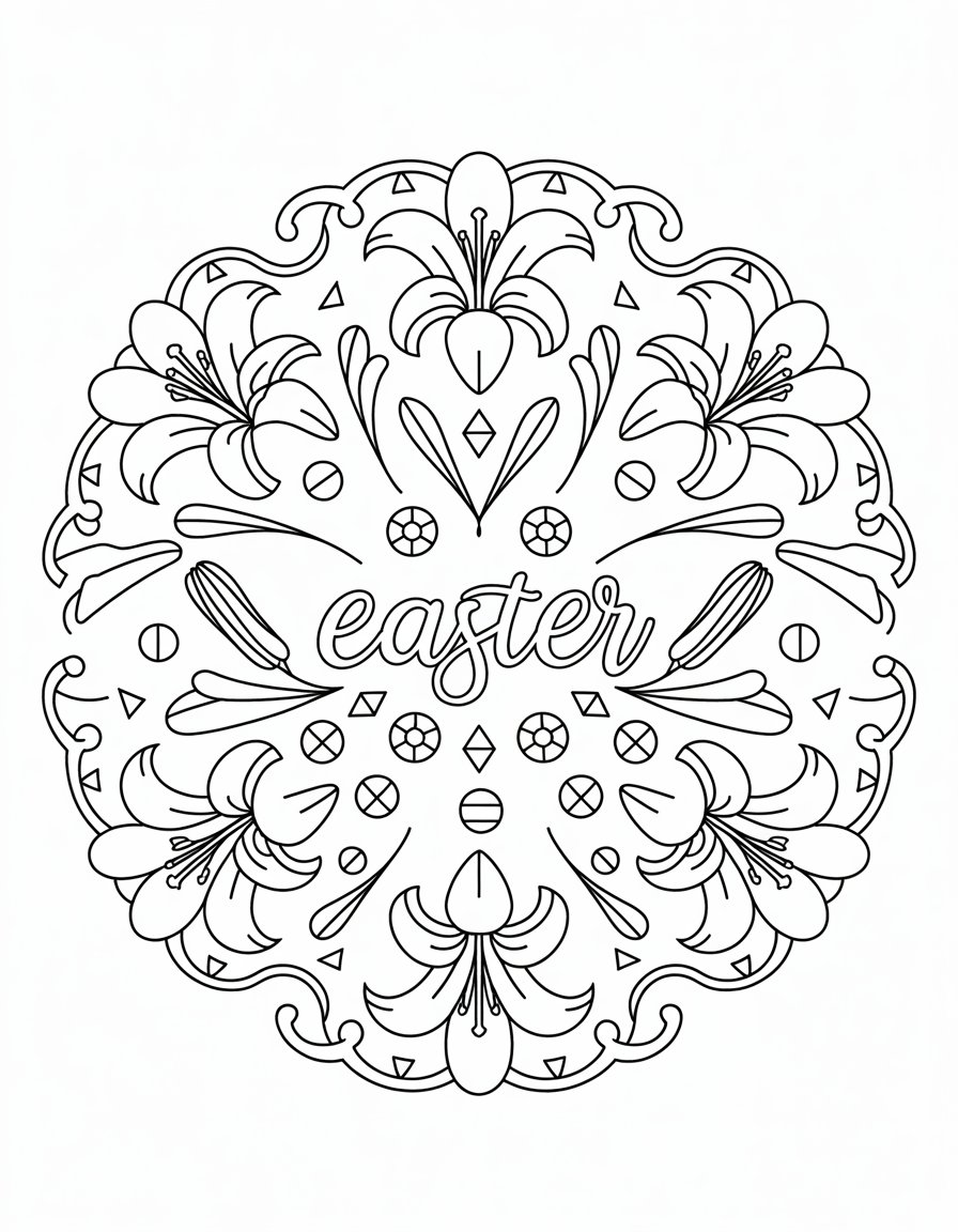 Floral Easter Mandala
